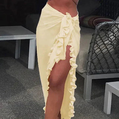 GlamourWave Chiffon Beach Wrap - Effortless Elegance for Sunny Days