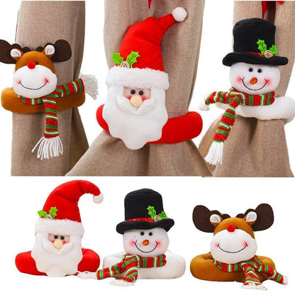 Christmas Flannel Curtain Tiebacks