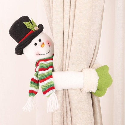 Christmas Flannel Curtain Tiebacks