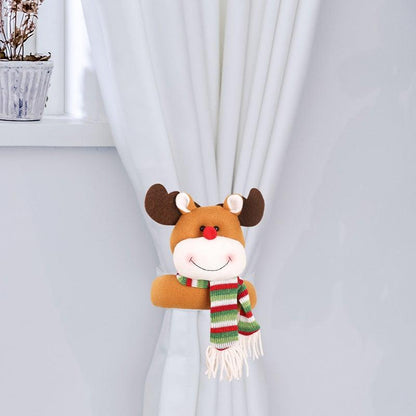 Christmas Flannel Curtain Tiebacks