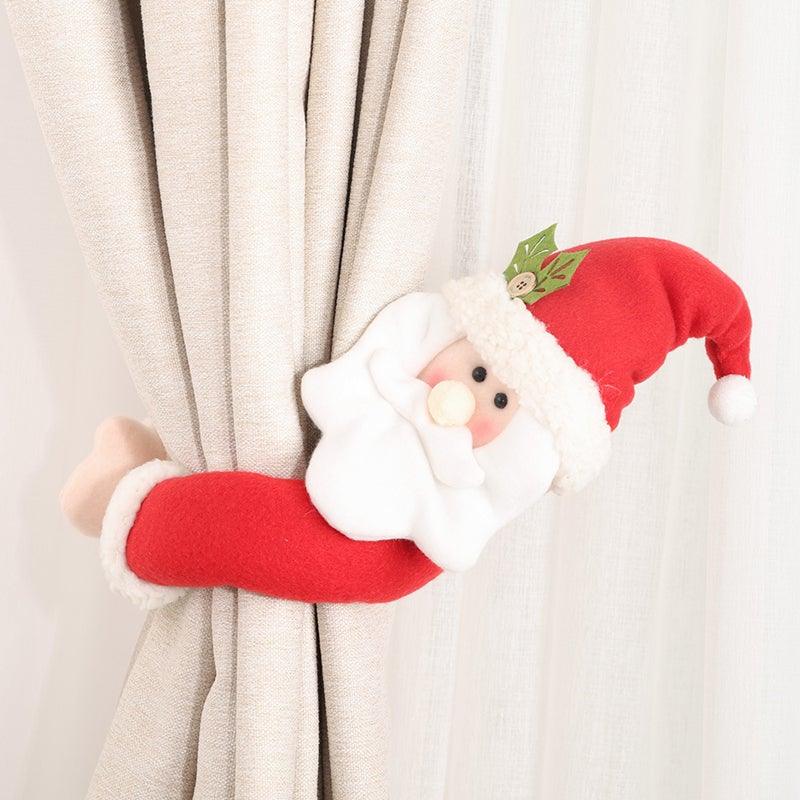 Christmas Flannel Curtain Tiebacks
