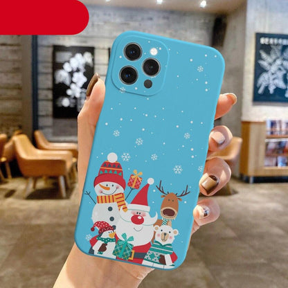 Christmas Pattern Silicone Phone Case for iPhone 13 & 14 Series