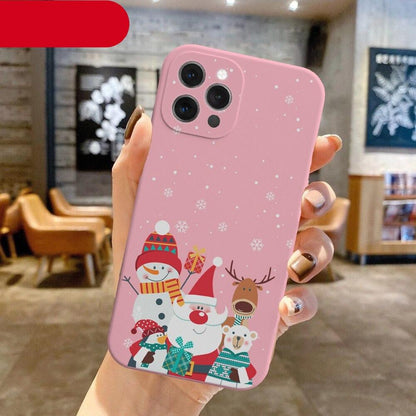 Christmas Pattern Silicone Phone Case for iPhone 13 & 14 Series