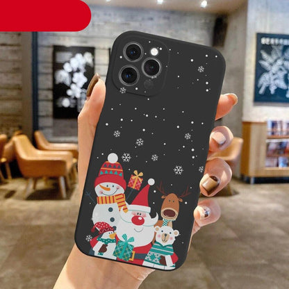 Christmas Pattern Silicone Phone Case for iPhone 13 & 14 Series
