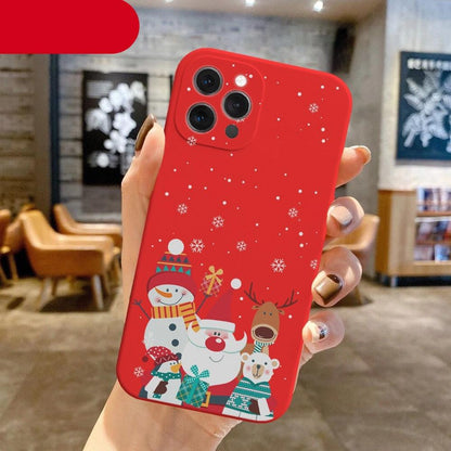 Christmas Pattern Silicone Phone Case for iPhone 13 & 14 Series