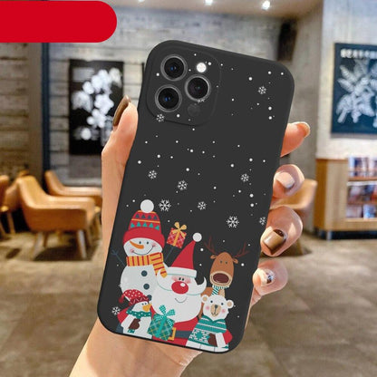 Christmas Pattern Silicone Phone Case for iPhone 13 & 14 Series