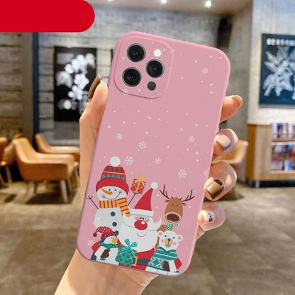 Christmas Pattern Silicone Phone Case for iPhone 13 & 14 Series