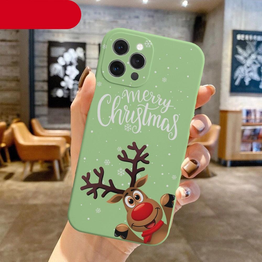 Christmas Pattern Silicone Phone Case for iPhone 13 & 14 Series