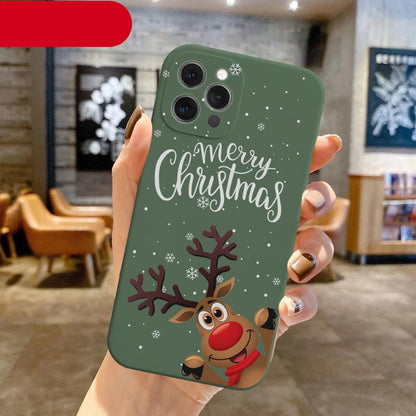 Christmas Pattern Silicone Phone Case for iPhone 13 & 14 Series