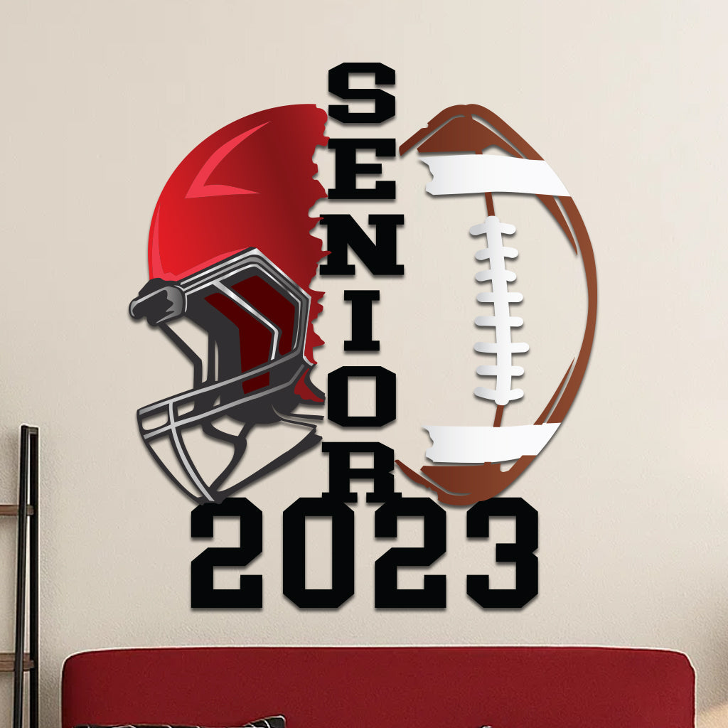 Colorful Senior Football Sign