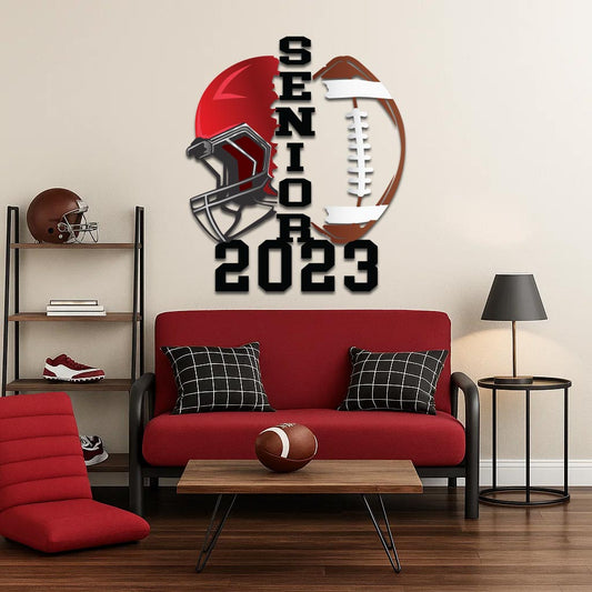 Colorful Senior Football Sign