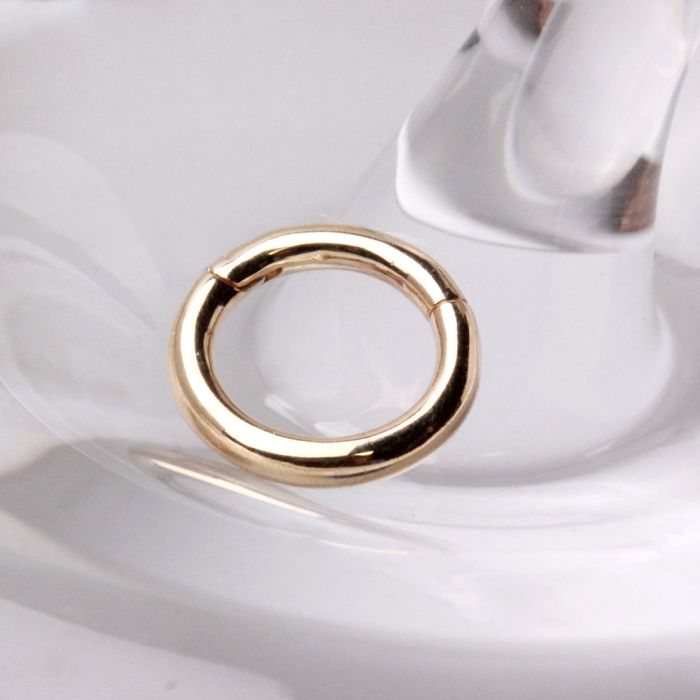 14Kt. Yellow Gold Seamless Clicker Ring - 10mm