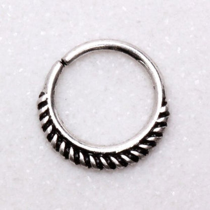 316L Stainless Steel Braiding Design Seamless Ring / Septum Jewelry