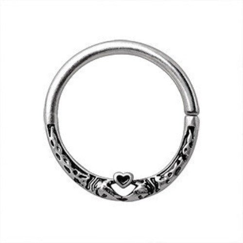 316L Stainless Steel Snake Heart Seamless Ring | Fashion Hut Jewelry