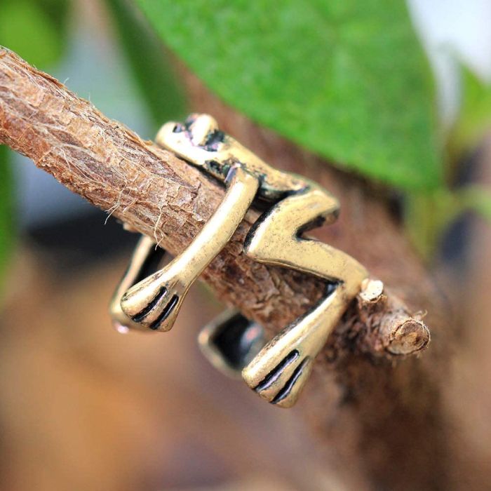 Antique Gold Tree Frog Cuff - Fashion Hut Jewelry