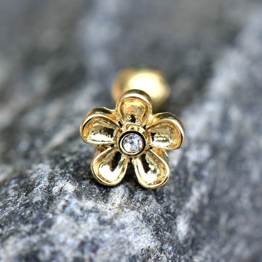 Gold Plated Daisy Flower Cartilage Earring