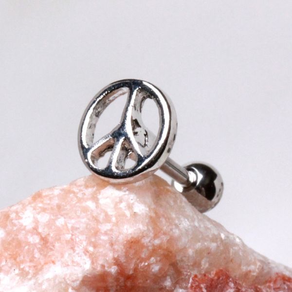 Surgical Steel Peace Sign Cartilage Earring