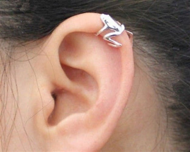 Fashion Attitude 316L Stainless Steel Silver Tree Leaves Ear Cuff – Single Non-Piercing Earring
