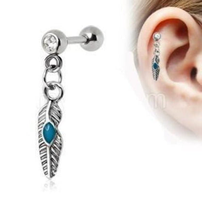 Tribal Feather Cartilage Earring | Fashion Hut Jewelry