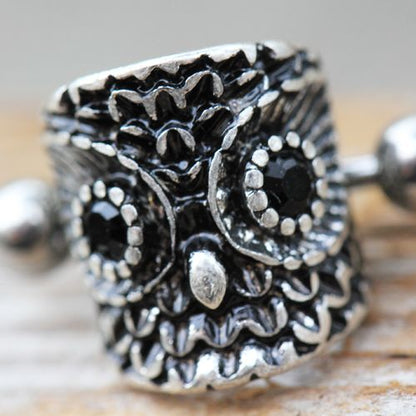 316L Stainless Steel Forest Owl Cartilage Cuff Earring