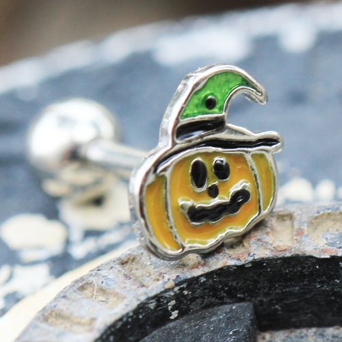 Halloween Pumpkin Cartilage Earring