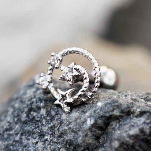 316L Stainless Steel Galaxy Cartilage Earrings