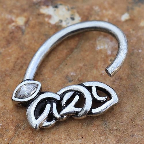 316L Stainless Steel Chained Teardrop Seamless Ring
