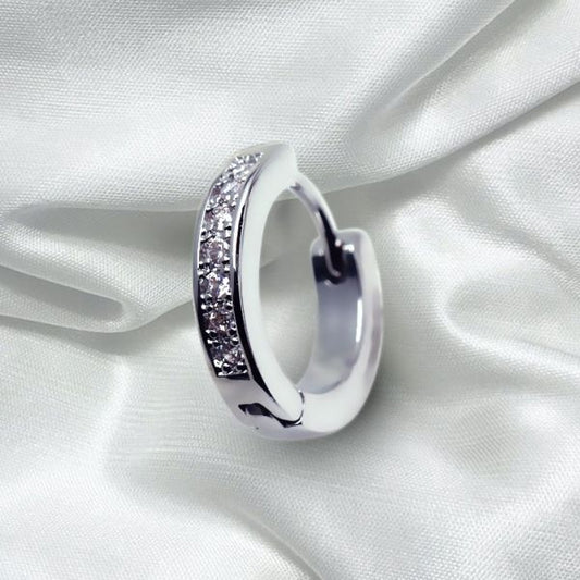 316L Stainless Steel Jeweled Clicker Cartilage Earring