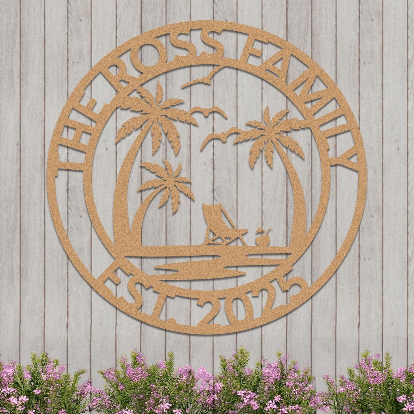 Custom Island Vacation Sign w Year