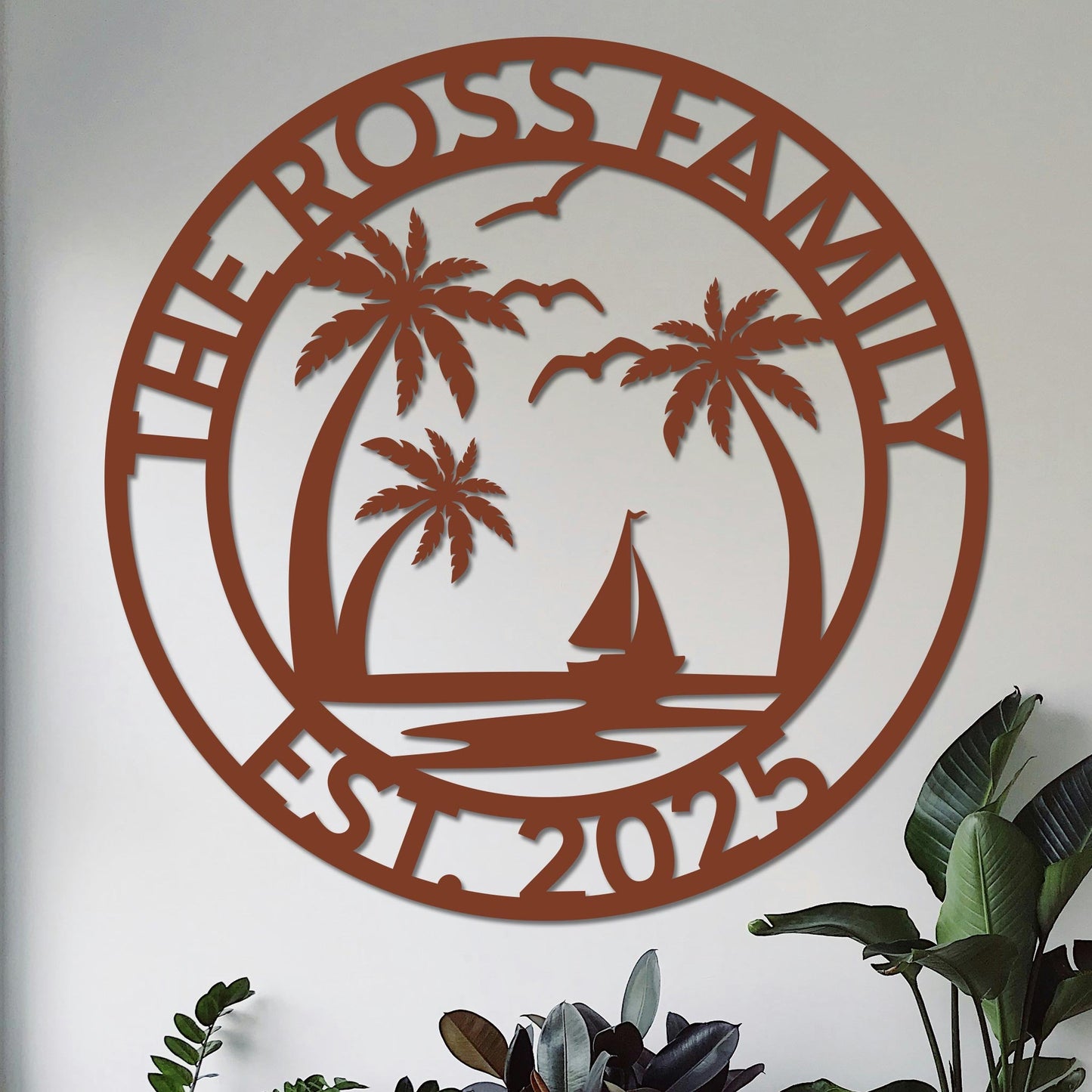 Custom Island Vacation Sign w Year v2