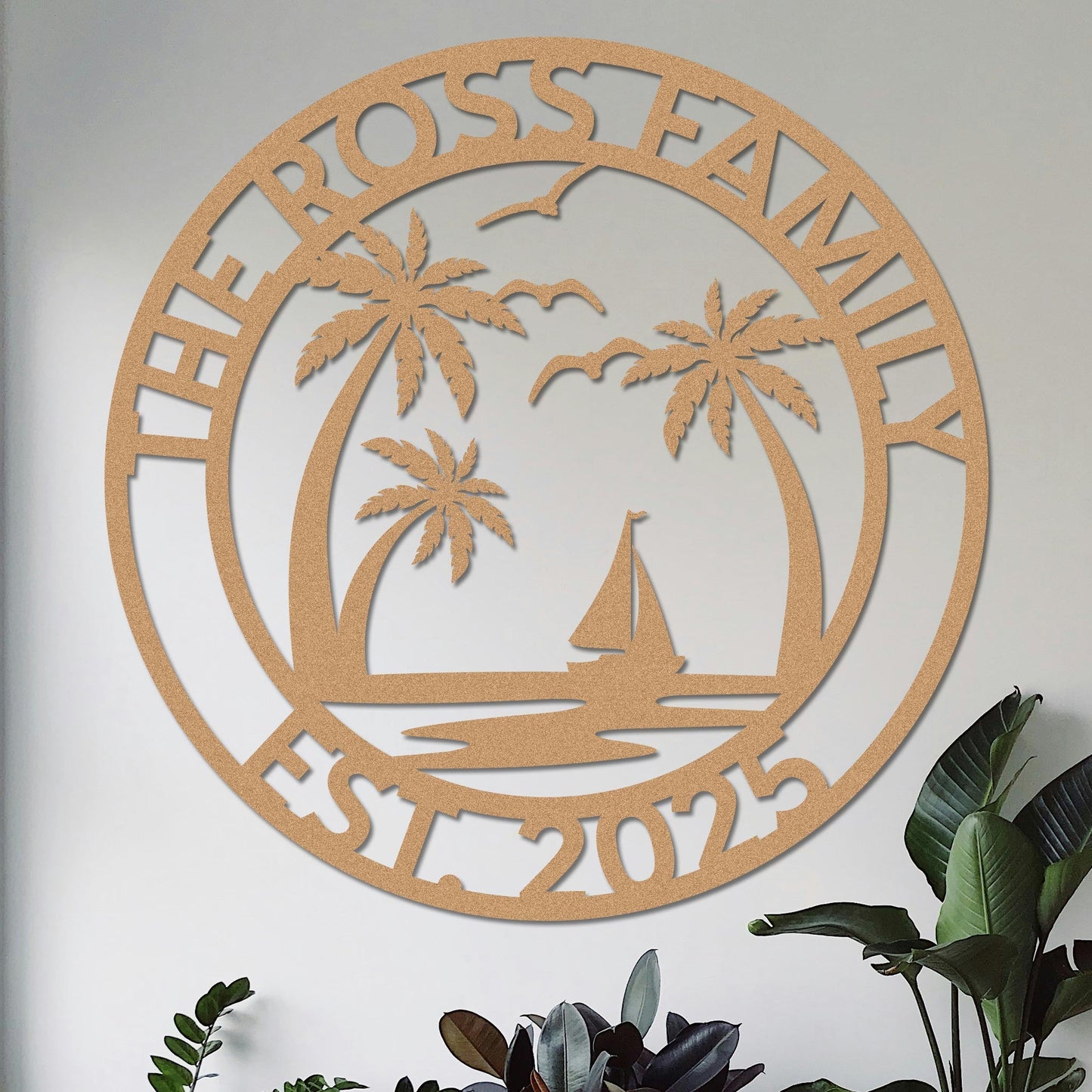 Custom Island Vacation Sign w Year v2