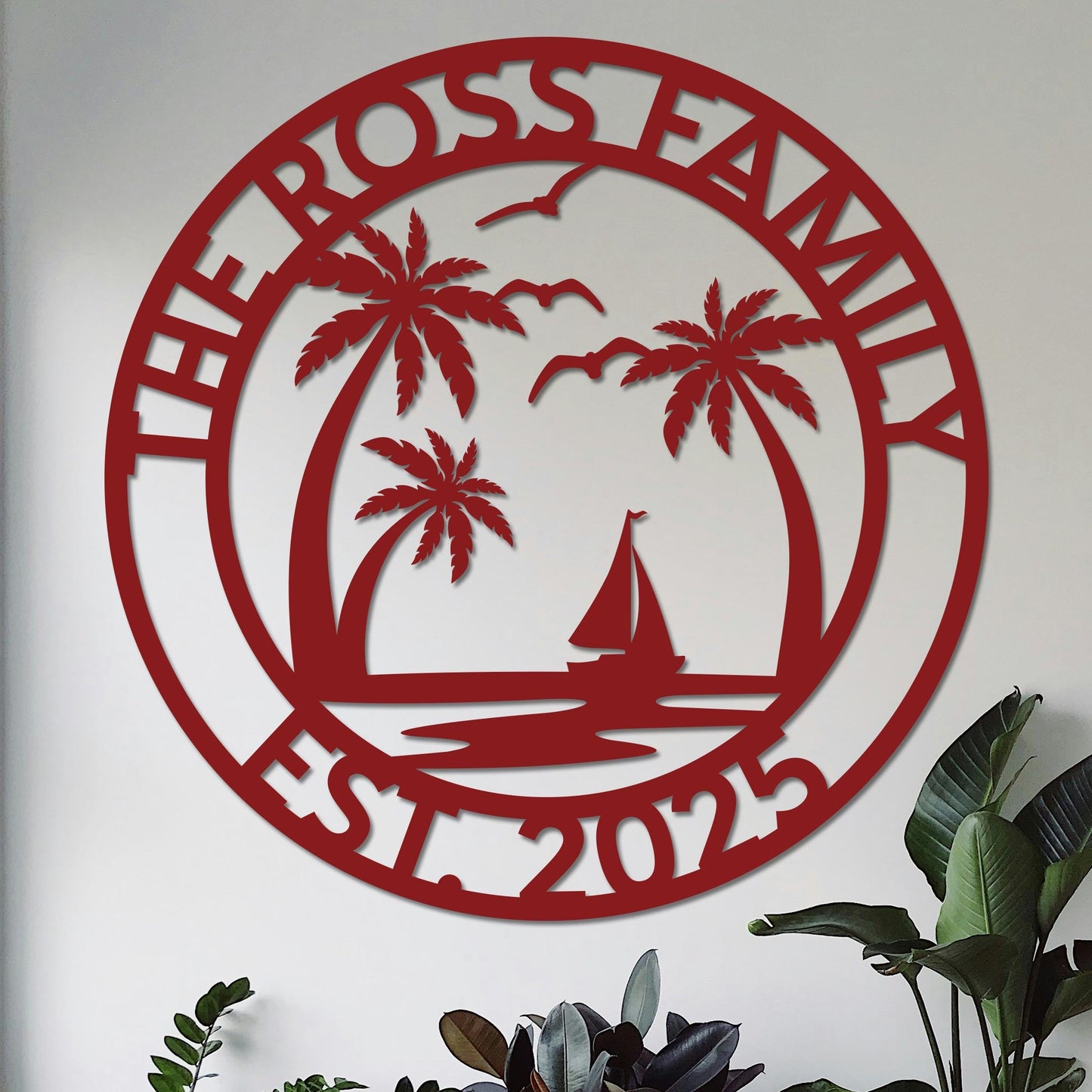 Custom Island Vacation Sign w Year v2