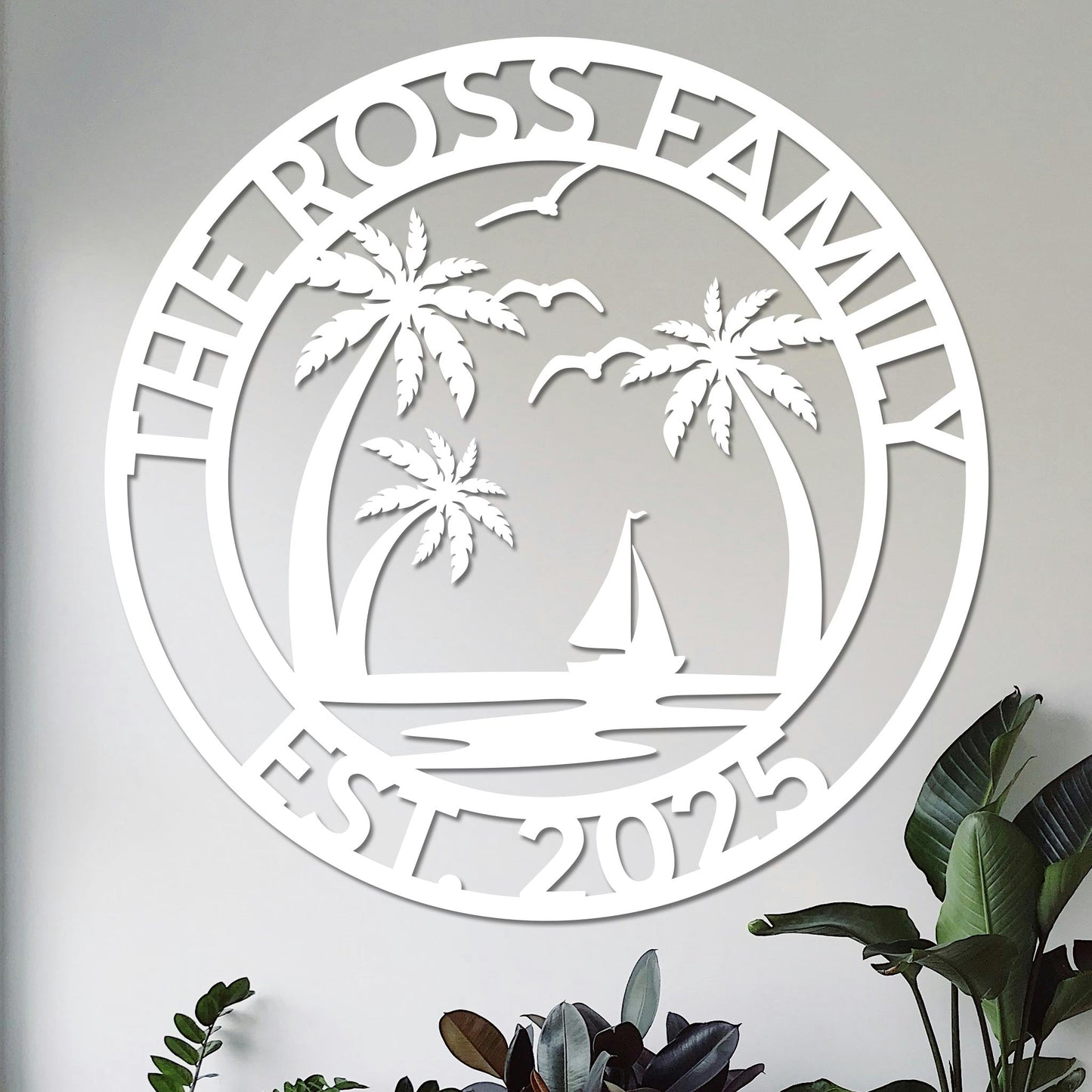 Custom Island Vacation Sign w Year v2