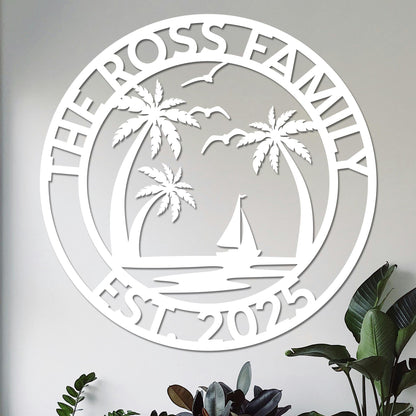 Custom Island Vacation Sign w Year v2