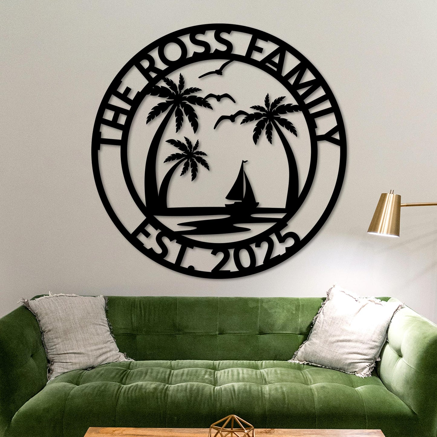 Custom Island Welcome Sign w Established Year