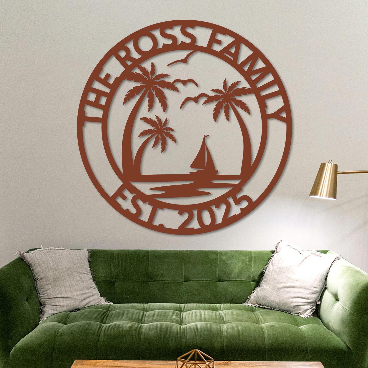 Custom Island Welcome Sign w Established Year