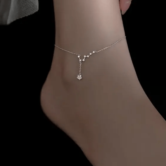 Big Dipper Star Ankle Bracelet Anklet in 925 Sterling Silver