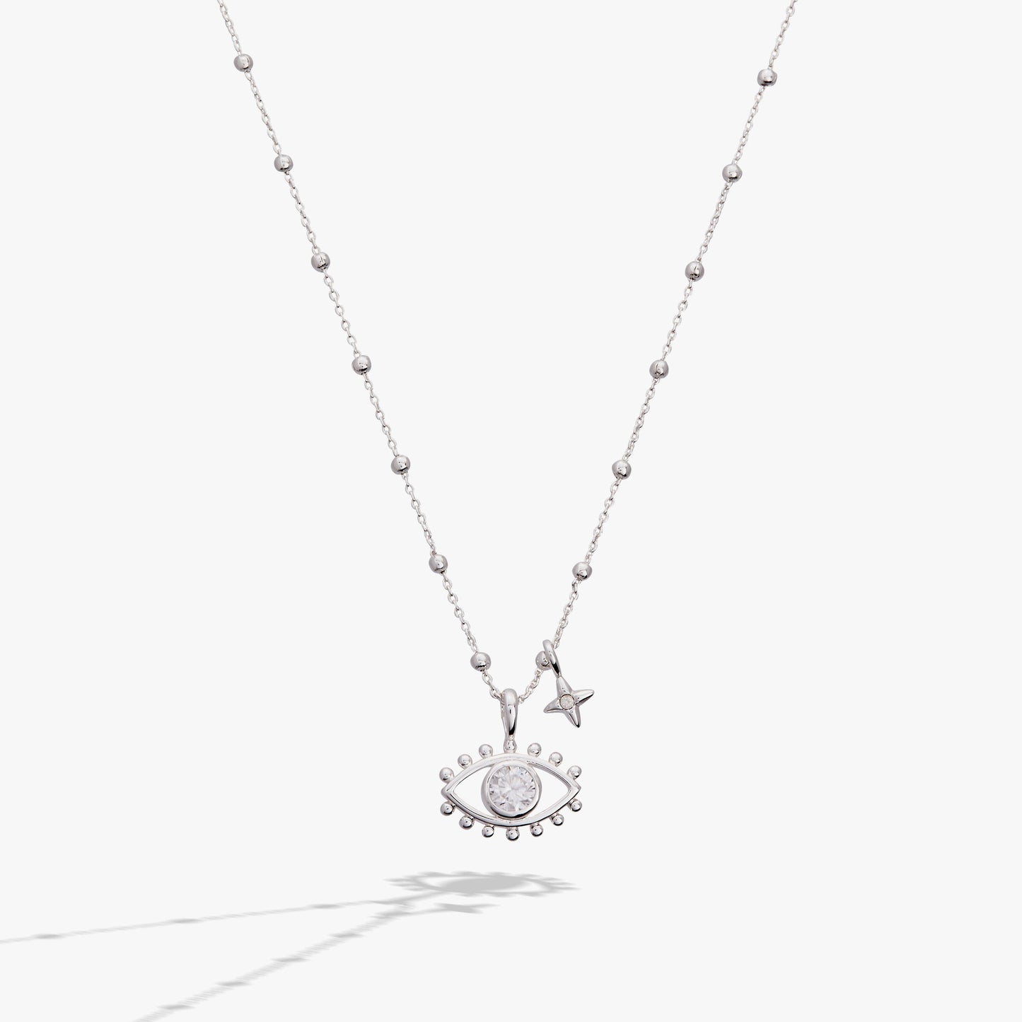 Evil Eye Duo Charm Necklace