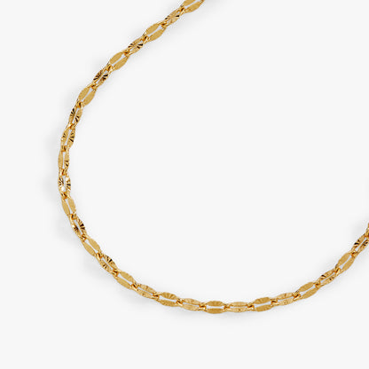 Faceted Lip Charm Chain Bracelet