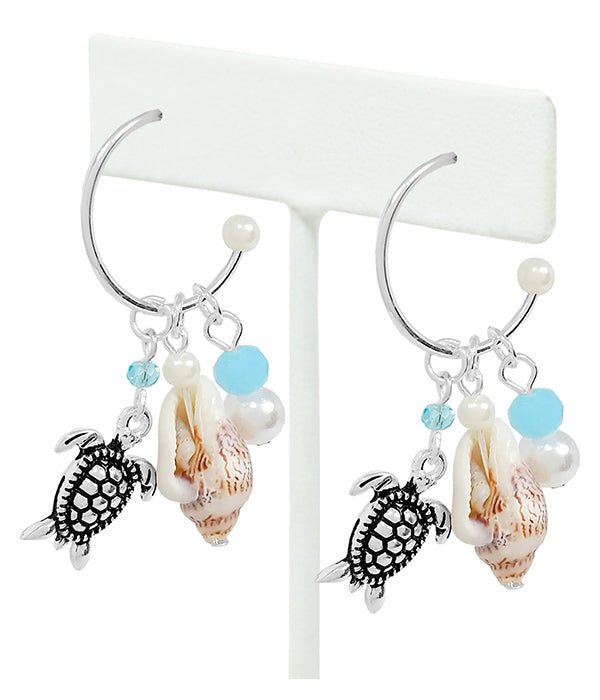 Turtle Shell Hoop Earrings