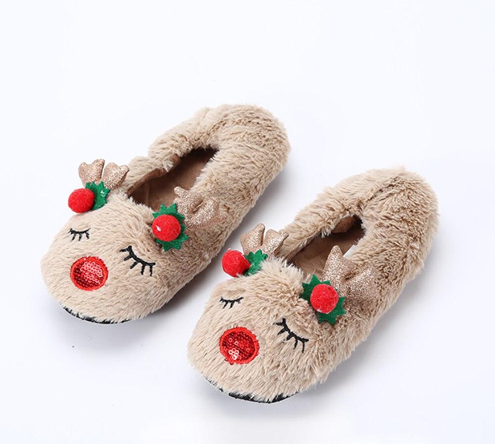 Women's Fluffy Christmas Slippers