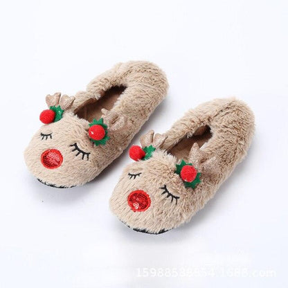 Women's Fluffy Christmas Slippers