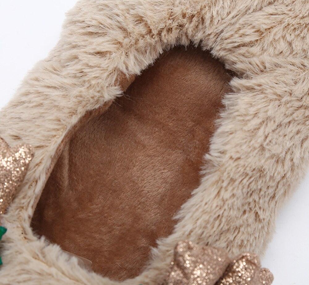 Women's Fluffy Christmas Slippers
