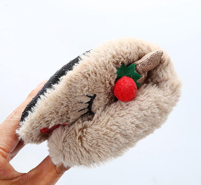 Women's Fluffy Christmas Slippers