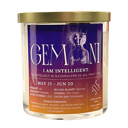 Gemini Zodiac Sign Candle
