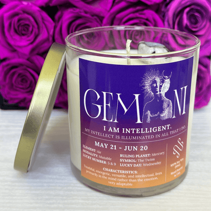 Gemini Zodiac Sign Candle