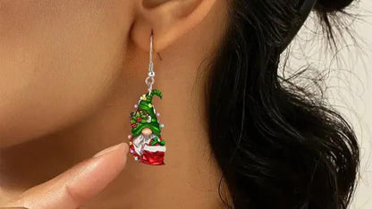 Christmas Gnome Earrings - Xmas Sack