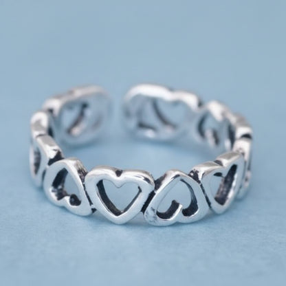 Heart Sterling Silver Toe Ring