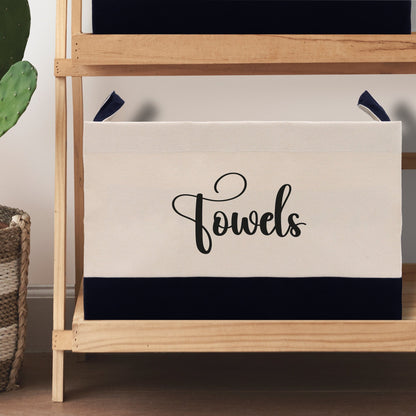 Personalized Canvas Storage Tote Bag Storage Towels