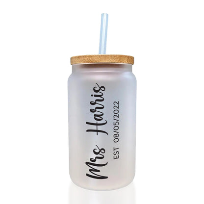 Mrs. Last Name Est Year Tote Bag Personalized Date Wedding Tote Bridal Shower Gift Honeymoon Gift Customized Wedding Gift Bridesmaid Gift